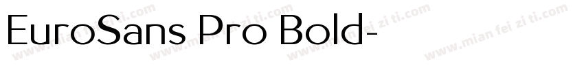 EuroSans Pro Bold字体转换